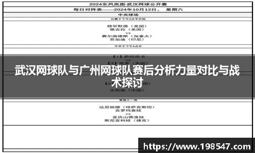 武汉网球队与广州网球队赛后分析力量对比与战术探讨